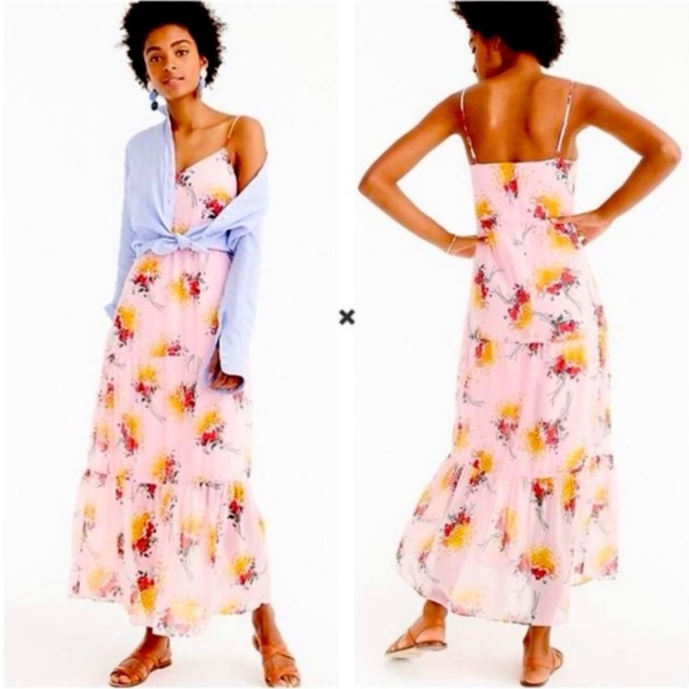 J.Crew Mercantile Spaghetti Strap Floral Midi Dress